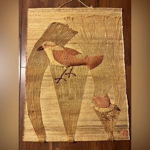 Vintage Don Freedman Bird Tapestry from 1979
24x36.